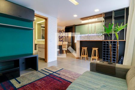 Sala de apartamento para alugar com 1 quarto, 54m² em Santo Amaro, São Paulo