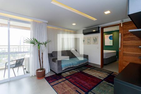 Sala de apartamento para alugar com 1 quarto, 54m² em Santo Amaro, São Paulo