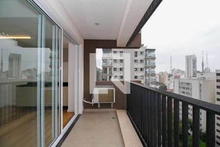 Varanda Sala/Cozinha de apartamento para alugar com 1 quarto, 51m² em Sumaré, São Paulo