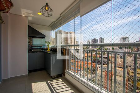 Varanda gourmet de apartamento à venda com 3 quartos, 86m² em Vila Assunção, Santo André