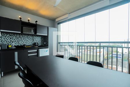 Studio para alugar com 35m², 1 quarto e 1 vagaCozinha e Varanda Integrada