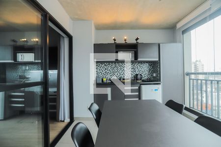 Studio para alugar com 35m², 1 quarto e 1 vagaCozinha e Varanda Integrada