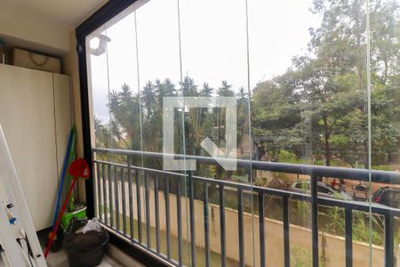 Varanda da Sala de apartamento para alugar com 1 quarto, 62m² em Chácara Agrindus, Taboão da Serra