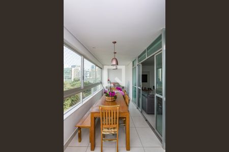 Varanda da Sala de apartamento à venda com 3 quartos, 125m² em Vale do Sereno, Nova Lima