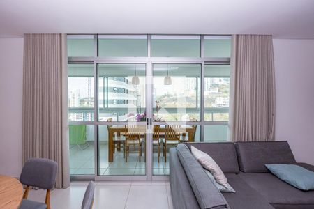 Varanda da Sala de apartamento à venda com 3 quartos, 125m² em Vale do Sereno, Nova Lima
