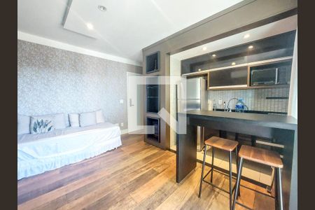 Sala de apartamento para alugar com 1 quarto, 50m² em Brooklin Paulista, São Paulo