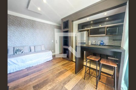 Sala/Cozinha de apartamento para alugar com 1 quarto, 50m² em Brooklin Paulista, São Paulo