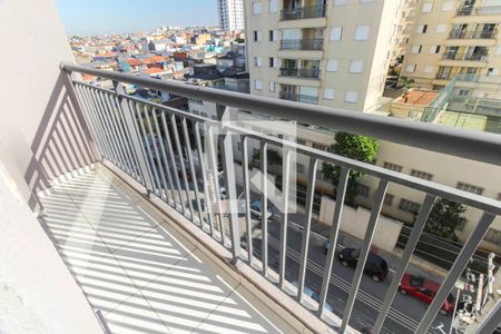 Varanda da Sala de apartamento à venda com 1 quarto, 28m² em Vila Tolstoi, São Paulo