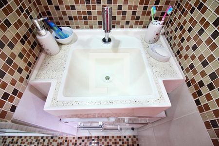 Banheiro Social de apartamento à venda com 1 quarto, 45m² em Demarchi, São Bernardo do Campo