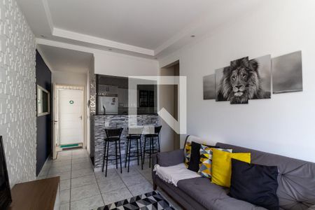Sala de apartamento para alugar com 1 quarto, 51m² em Vila Tupi, Praia Grande