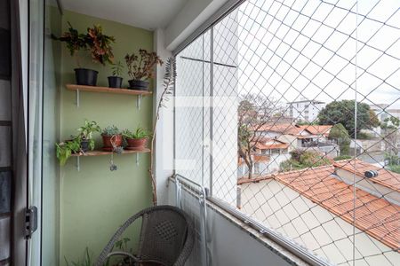 Varanda da sala  de apartamento à venda com 3 quartos, 75m² em Planalto, Belo Horizonte