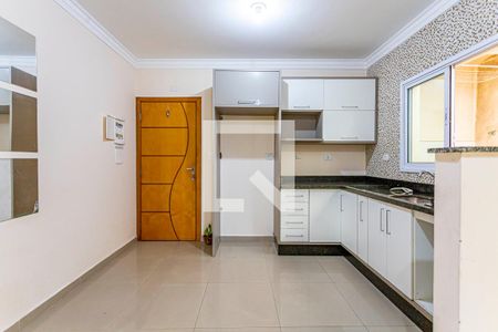 Sala e Cozinha de apartamento para alugar com 2 quartos, 48m² em Vila Linda, Santo André