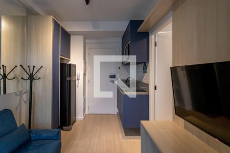 Sala e Cozinha de apartamento para alugar com 1 quarto, 27m² em Vila Nova Conceição, São Paulo