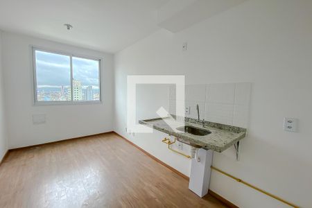 Sala e Cozinha de kitnet/studio para alugar com 1 quarto, 25m² em Brás, São Paulo