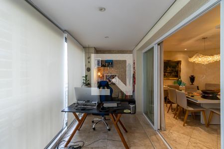 Varanda da Sala de apartamento para alugar com 2 quartos, 138m² em Indianópolis, São Paulo