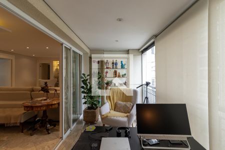 Varanda da Sala de apartamento para alugar com 2 quartos, 138m² em Indianópolis, São Paulo