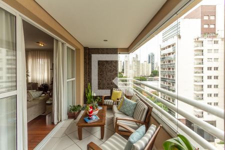 Varanda da Sala de apartamento para alugar com 3 quartos, 137m² em Vila Olímpia, São Paulo