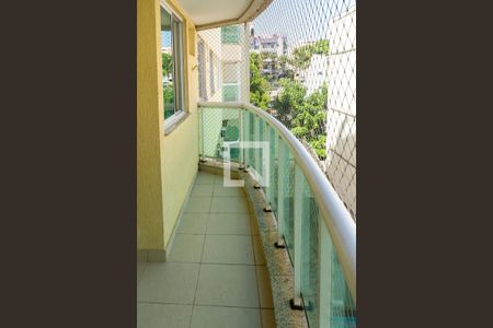 Varanda da sala de apartamento para alugar com 3 quartos, 79m² em Pechincha, Rio de Janeiro