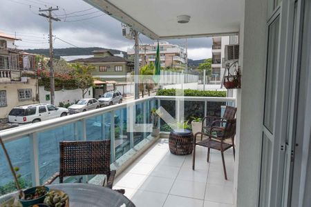 Varanda da Sala de apartamento à venda com 3 quartos, 120m² em Piratininga, Niterói