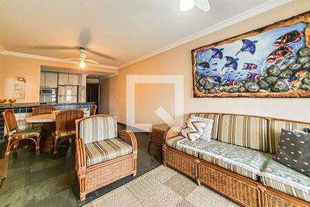 Sala de apartamento para alugar com 2 quartos, 60m² em Vila Alzira, Guarujá