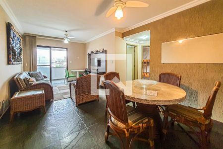 Sala de apartamento para alugar com 2 quartos, 60m² em Vila Alzira, Guarujá