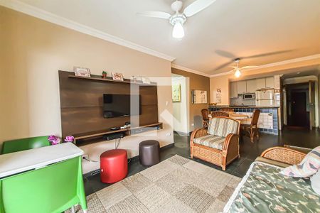 Sala de apartamento para alugar com 2 quartos, 60m² em Vila Alzira, Guarujá