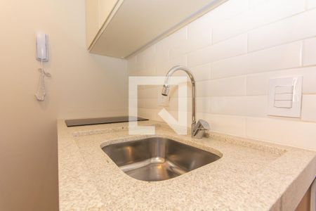 Apartamento para alugar com 25m², 1 quarto e sem vagaDetalhe da cozinha