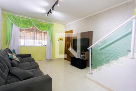 Sala de estar de casa à venda com 3 quartos, 175m² em Jardim do Estádio, Santo André