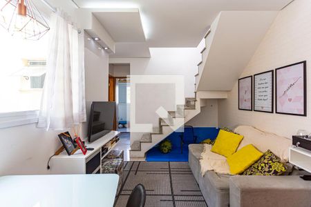 Sala de apartamento à venda com 2 quartos, 78m² em Vila Humaitá, Santo André