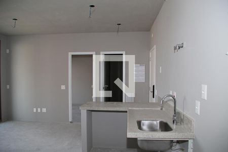 Sala/Cozinha de apartamento à venda com 1 quarto, 44m² em Jardim Paulista, São Paulo