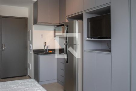 Quarto e Cozinha de kitnet/studio à venda com 1 quarto, 23m² em Perdizes, São Paulo