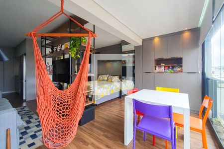Studio à venda com 42m², 1 quarto e 1 vagaVaranda
