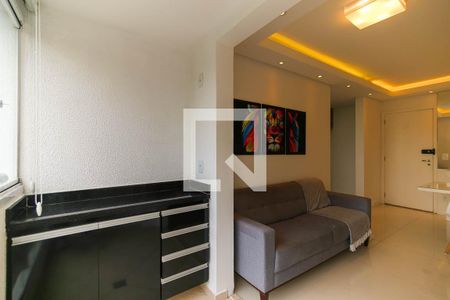 Varanda da Sala de apartamento para alugar com 2 quartos, 47m² em Vila Andrade, São Paulo