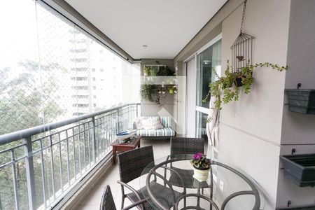 Varanda da Sala de apartamento à venda com 3 quartos, 150m² em Vila Andrade, São Paulo
