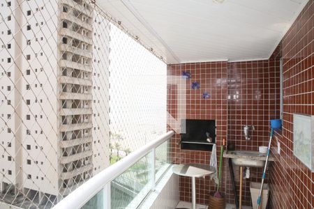 Sala /varanda gourmet de apartamento para alugar com 1 quarto, 52m² em Guilhermina, Praia Grande