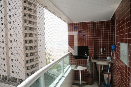 Sala /varanda gourmet de apartamento para alugar com 1 quarto, 52m² em Guilhermina, Praia Grande