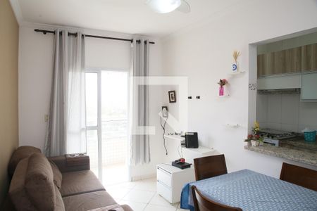Sala de apartamento para alugar com 1 quarto, 52m² em Guilhermina, Praia Grande