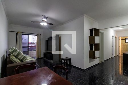 Sala de apartamento para alugar com 3 quartos, 105m² em Vila Tupi, Praia Grande