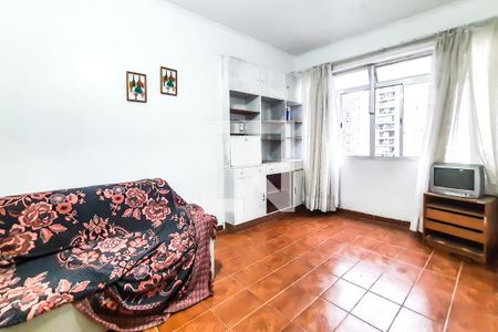 Sala de Estar de apartamento para alugar com 1 quarto, 45m² em Barra Funda, Guarujá
