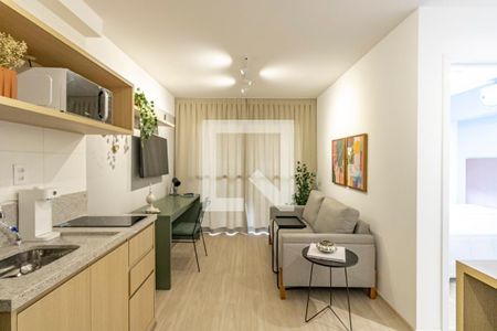 Sala e Cozinha de apartamento para alugar com 1 quarto, 33m² em Vila Mariana, São Paulo