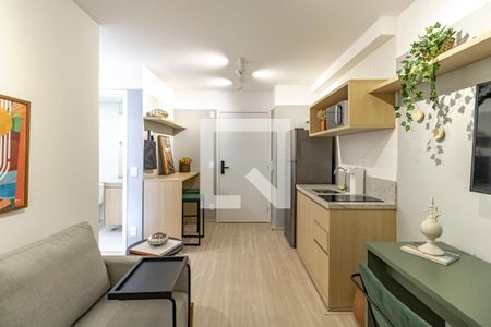 Sala e Cozinha de apartamento para alugar com 1 quarto, 33m² em Vila Mariana, São Paulo