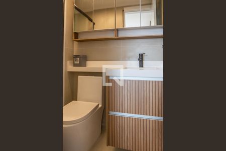 Banheiro da Suíte de apartamento à venda com 1 quarto, 29m² em Água Branca, São Paulo