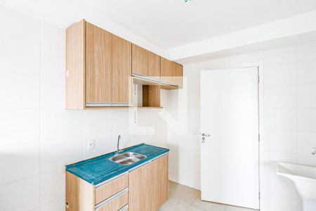 Cozinha de apartamento para alugar com 1 quarto, 34m² em Jardim Caravelas, São Paulo