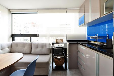 Sala/Cozinha de kitnet/studio para alugar com 1 quarto, 32m² em Jardim Paulista, São Paulo