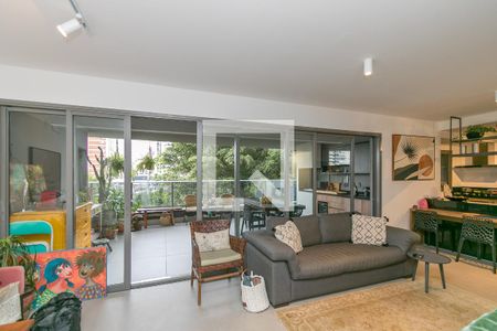 Sala de apartamento para alugar com 3 quartos, 158m² em Cidade Monções, São Paulo