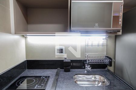 Quarto e Cozinha  de kitnet/studio à venda com 1 quarto, 20m² em Brás, São Paulo