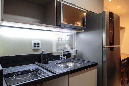 Quarto e Cozinha  de kitnet/studio à venda com 1 quarto, 20m² em Brás, São Paulo