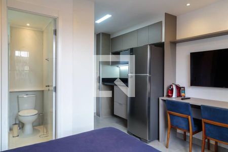 Quarto e Cozinha  de kitnet/studio à venda com 1 quarto, 20m² em Brás, São Paulo