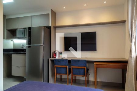 Quarto e Cozinha  de kitnet/studio à venda com 1 quarto, 20m² em Brás, São Paulo