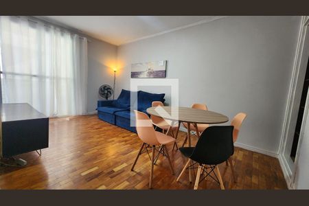 Sala de apartamento para alugar com 3 quartos, 97m² em Gonzaga, Santos